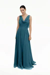 Athena Emerald Dawn Green bridesmaid dress by TH&TH — front