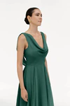 Athena Forest Green Green bridesmaid dress by TH&TH — back