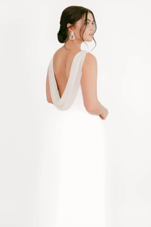 Athena Ivory Ivory Bridesmaid Dress By TH&TH Back Detail Athena Ivory Ivory Bridesmaid Dress By TH&TH Back Detail