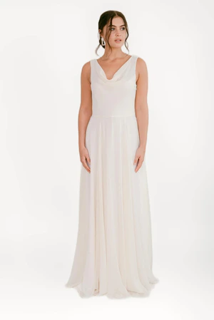 Athena Ivory Ivory Bridesmaid Dress By TH&TH Front