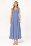 French Blue Athena junior bridesmaid dress by TH&TH, front view