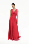 Athena Ruby Red bridesmaid dress by TH&TH — front