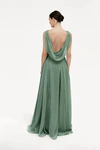Athena Sage Green Green bridesmaid dress by TH&TH — back
