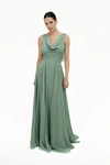 Athena Sage Green Green bridesmaid dress by TH&TH — front