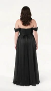 Bardot Black Bridesmaid Dress by TH&TH - curve back