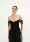 Bardot Black Bridesmaid Dress by TH&TH - detail