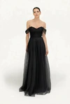 Bardot Black Bridesmaid Dress by TH&TH - front