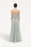Bardot Dusty Eucalyptus Green bridesmaid dress by TH&TH, back view