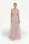 Bardot Smoked Blush Pink bridesmaid dress by TH&TH, front view