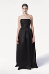 Blair Bridesmaid Dress in Black Satin Twill by TH&TH