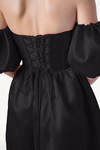 Blair Bridesmaid Dress in Black Satin Twill by TH&TH