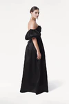Blair Bridesmaid Dress in Black Satin Twill by TH&TH