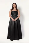 Blair Bridesmaid Dress in Black Satin Twill by TH&TH