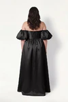 Blair Bridesmaid Dress in Black Satin Twill by TH&TH