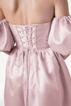 Blair Bridesmaid Dress in Blush Pink Satin Twill by TH&TH