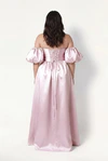 Blair Bridesmaid Dress in Blush Pink Satin Twill by TH&TH