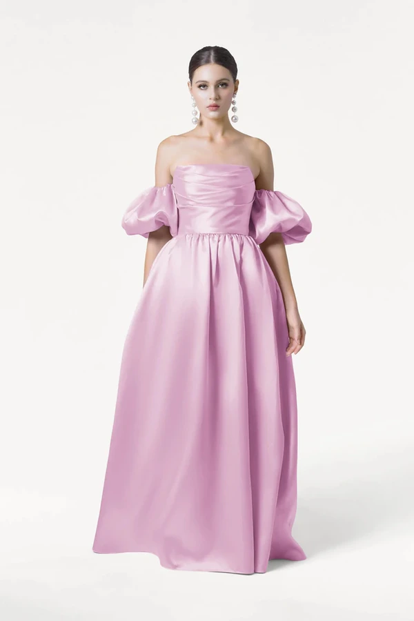Blair Bridesmaid Dress in Bubblegum Pink Satin Twill by TH&TH Blair Bridesmaid Dress in Bubblegum Pink Satin Twill by TH&TH