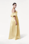 Blair Bridesmaid Dress in Butter Yellow Satin Twill by TH&TH