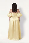 Blair Bridesmaid Dress in Butter Yellow Satin Twill by TH&TH