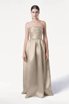 Blair Champagne strapless bridesmaid dress by TH&TH - front