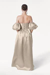 Blair Bridesmaid Dress in Champagne Sky Satin Twill by TH&TH