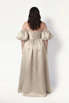 Blair Bridesmaid Dress in Champagne Sky Satin Twill by TH&TH