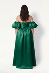Blair Bridesmaid Dress in Forest Green Satin Twill by TH&TH