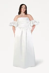 Blair Bridesmaid Dress in Ivory Satin Twill by TH&TH