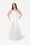 Blair Bridesmaid Dress in Ivory Satin Twill by TH&TH