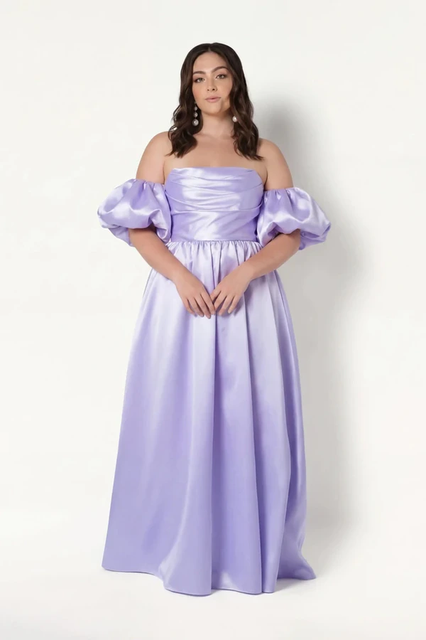 Blair Bridesmaid Dress in Lilac Mist Satin Twill by TH&TH Blair Bridesmaid Dress in Lilac Mist Satin Twill by TH&TH