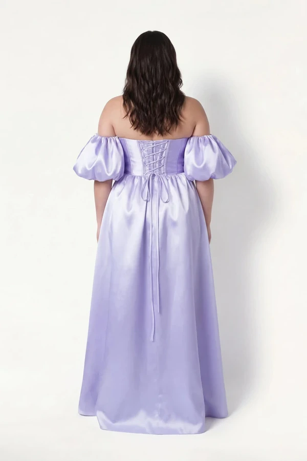 Blair Bridesmaid Dress in Lilac Mist Satin Twill by TH&TH Blair Bridesmaid Dress in Lilac Mist Satin Twill by TH&TH