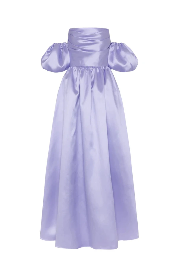 Blair Bridesmaid Dress in Lilac Mist Satin Twill by TH&TH Blair Bridesmaid Dress in Lilac Mist Satin Twill by TH&TH