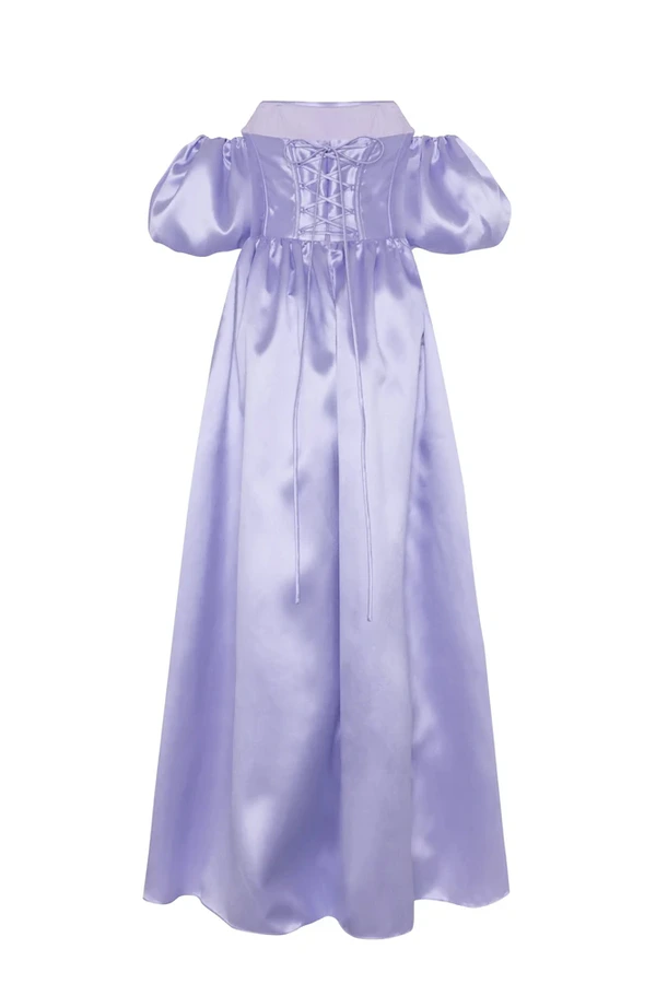 Blair Bridesmaid Dress in Lilac Mist Satin Twill by TH&TH Blair Bridesmaid Dress in Lilac Mist Satin Twill by TH&TH