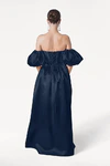 Blair Bridesmaid Dress in Navy Satin Twill by TH&TH