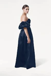 Blair Bridesmaid Dress in Navy Satin Twill by TH&TH