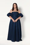 Blair Bridesmaid Dress in Navy Satin Twill by TH&TH