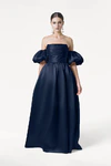 Blair Bridesmaid Dress in Navy Satin Twill by TH&TH