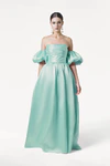 Blair Bridesmaid Dress in Seafoam Satin Twill by TH&TH