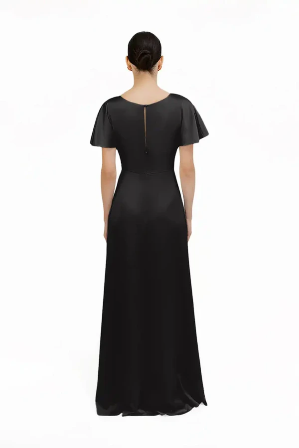 camilla-black-black-bridesmaid-dress-thth-back Camilla Black Black Bridesmaid Dress By TH&TH Back