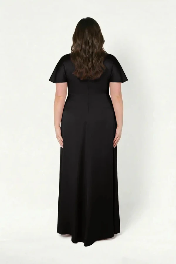 camilla-black-black-bridesmaid-dress-thth-curve-back Camilla Black Black Bridesmaid Dress By TH&TH Curve Back