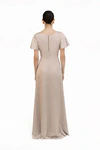 Camilla Champagne Neutral Bridesmaid Dress By TH&TH Back