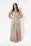 Camilla Champagne Neutral Bridesmaid Dress By TH&TH Curve Back