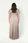 Camilla Champagne Neutral Bridesmaid Dress By TH&TH Curve Front 2