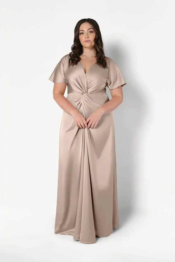 camilla-champagne-neutral-bridesmaid-dress-thth-curve-front Camilla Champagne Neutral Bridesmaid Dress By TH&TH Curve Front