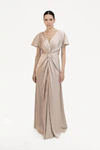 Camilla Champagne Neutral Bridesmaid Dress By TH&TH Front