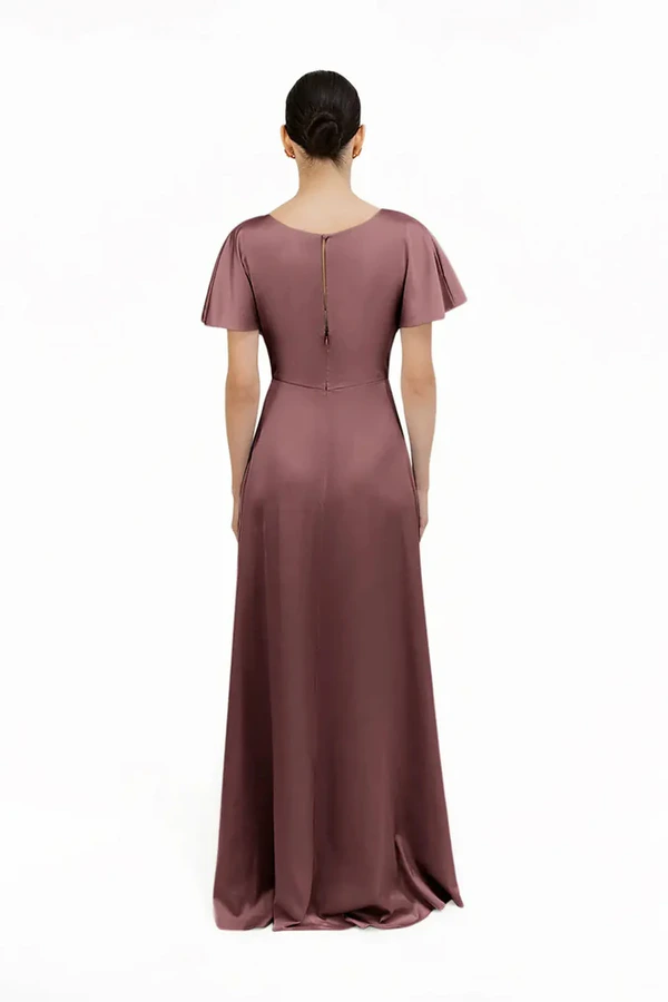 camilla-chocolate-brown-brown-bridesmaid-dress-thth-back Camilla Chocolate Brown Brown Bridesmaid Dress By TH&TH Back