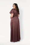 Camilla Chocolate Brown Brown Bridesmaid Dress By TH&TH Curve Back Side