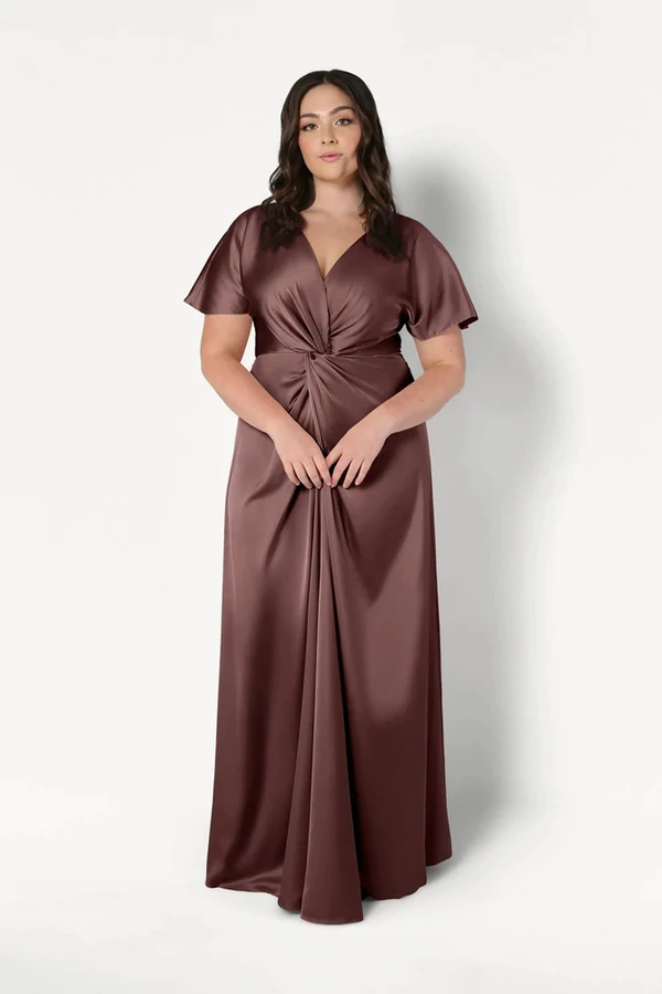 camilla-chocolate-brown-brown-bridesmaid-dress-thth-curve-front Camilla Chocolate Brown Brown Bridesmaid Dress By TH&TH Curve Front