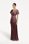Camilla Chocolate Brown Brown Bridesmaid Dress By TH&TH Front 2