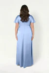 Camilla Dusty Blue Blue Bridesmaid Dress By TH&TH Curve Back